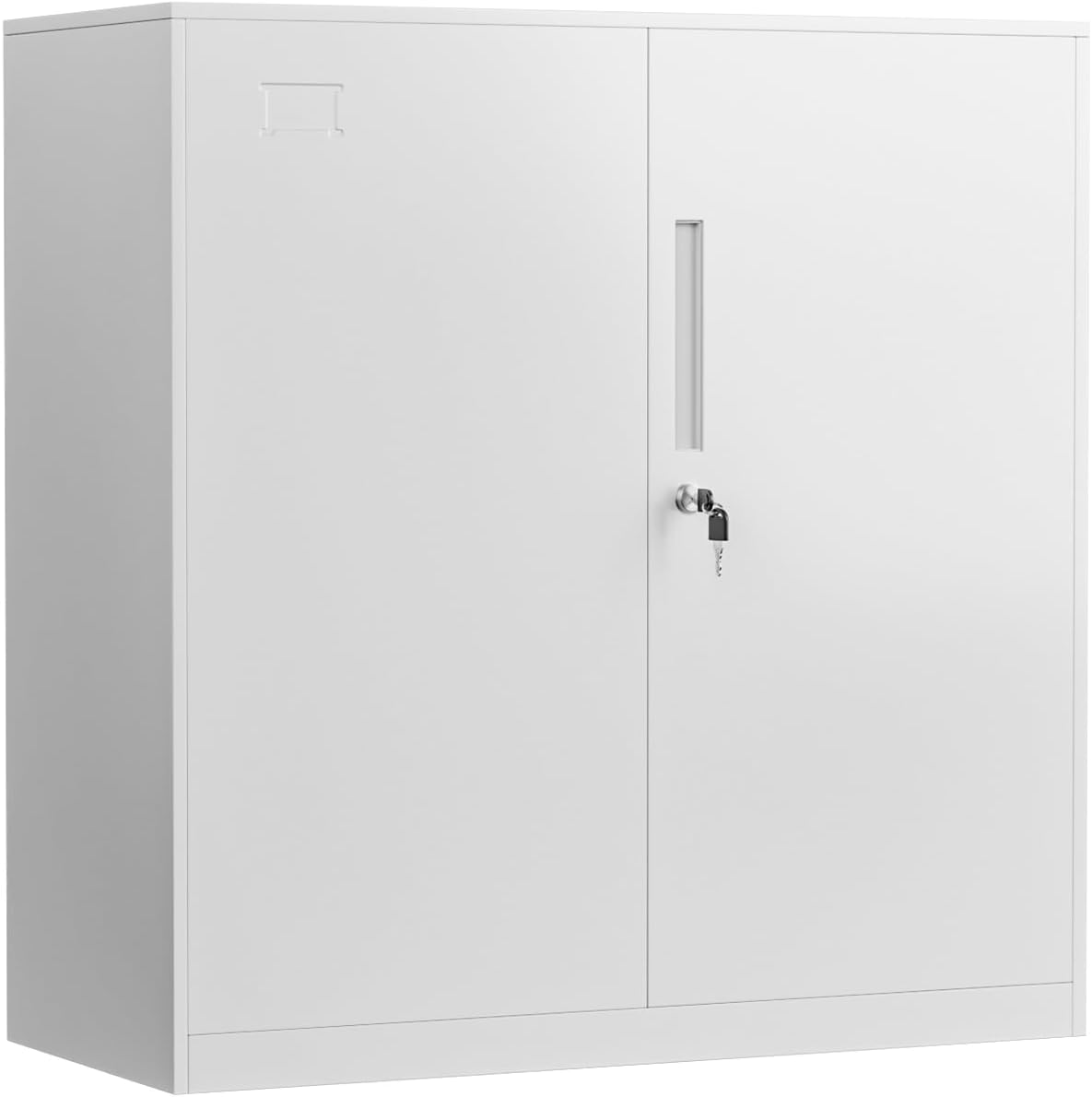 HopeFamily スチール書庫 スチールキャビネット 鍵付き書庫 両開き 鍵