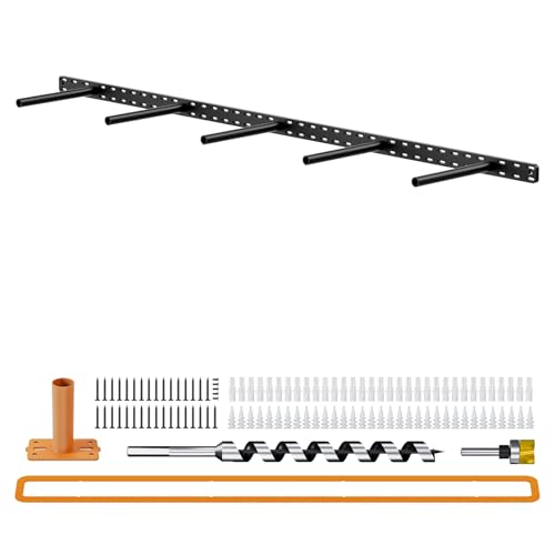1 Pack Large Shelf Brackets Long Floating Shelf Bracket Invisible Floating Shelf Hardware Heavy Duty Floating Mantel Brackets(56X6X1.5 with Tools)