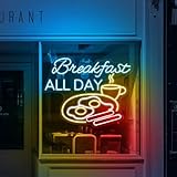 Frühstück den ganzen Tag Neonschild Frühstück den ganzen Tag Schild Frühstück LED-Licht Frühstücksangebote ganztägig Restaurant Café Restaurant geöffnet