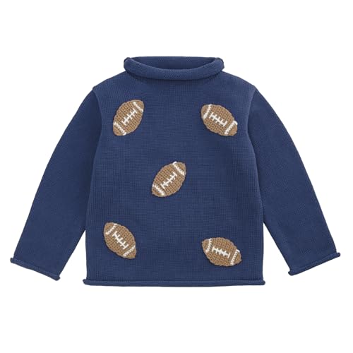 Mud Pie Baby-Boys Kids Football Rollneck Sweater