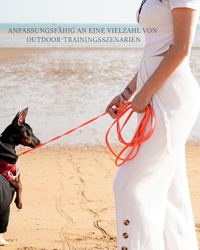 Japosy Schleppleine für Hunde, 5m / 10m / 15m Schleppleine mit Handschlaufe, Wasserdicht Trainingsleine für Große bis Kleine Hunde, Robuste & wetterfeste Hundeleine