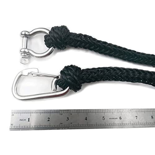 SHENGHUISS Boat Bungee Dock Lines-Elastic Anchoring Rope Prevents Anchor Form Dislocating,Keeps Your Boat,Jet Ski and PWC Safely Tethered Near Beach & Sandbar,Storage Bag+SS316 Snap Hook & D Ring - Thumbnail 4