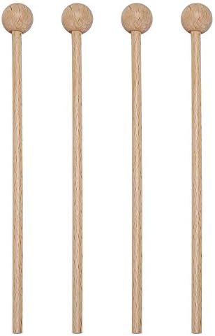 Wood Mallets Percussion Sticks for Glockenspiel,Xylophone,Chime,Bell,Woodblock,8 Inch