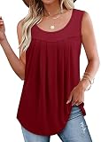 red Blouse red Tank Tops Shirt Women Seamless cami Tank Trendy Tank Tops Women’s Tank Tops Red Large