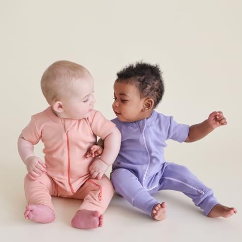 Parade Organic Essentials '2-Way' Zip Romper - Short Sleeve Dusty Pink 6-12 Months - 2