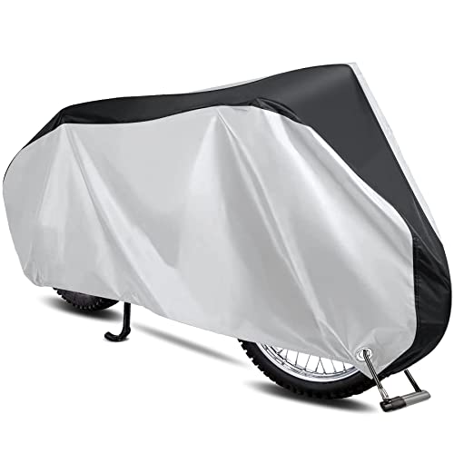 Funda Moto Impermeable, Protector Cubierta Bicicleta Exterior, Outdoor&Indoor Poliéster Funda Cubre Moto Garajes, Universal para Scooter Bicicletas Motocicleta Ciclomotor Motocross - 200x70x110 cm