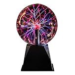 Riserva 6 Inch Magic Plasma Ball, Plasma Globe Lamp Touch and Sound Sensitive, Plug in Sphere Night Light for Decorations, Bedroom, Party, Living Room