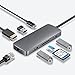 Produktbild USB C Hub, USB C Adapter 8 Port Hub MacBook Pro Adapter, Datenhub, 8 in 1 mit 4K HDMI,100W PD Stromversorgung, Adapter für MacBook Air Pro Notebooks Tablets iP-ad Pro Laptops