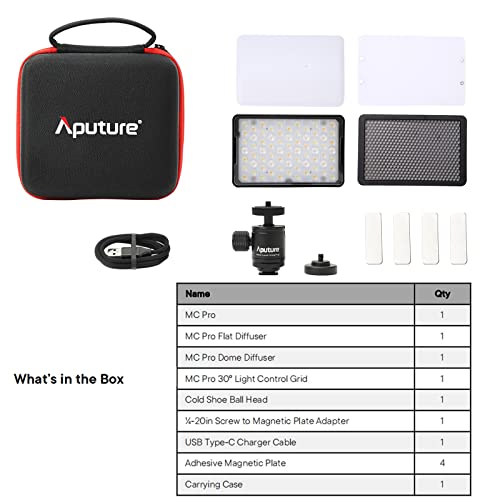 Aputure MC Pro RGBWW LED On Camera Video Light - Image 3