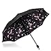 Produktbild DORRISO Damen Taschenschirme Regenschirm Mini Sonnenschirm Leicht Kompakt Regenschutz Dauerhafte rutschfest Griff Reisen Taschenschirm Kirschblüte A