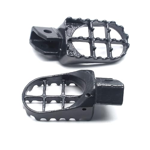 Image of MZS Dirt Bike Foot Pegs, Gray MX Heavy Cast Iron Metal Non-Slip Pedals