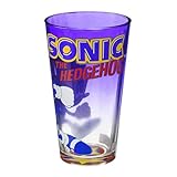 Sonic el erizo azul cristal de Pinta, 16oz