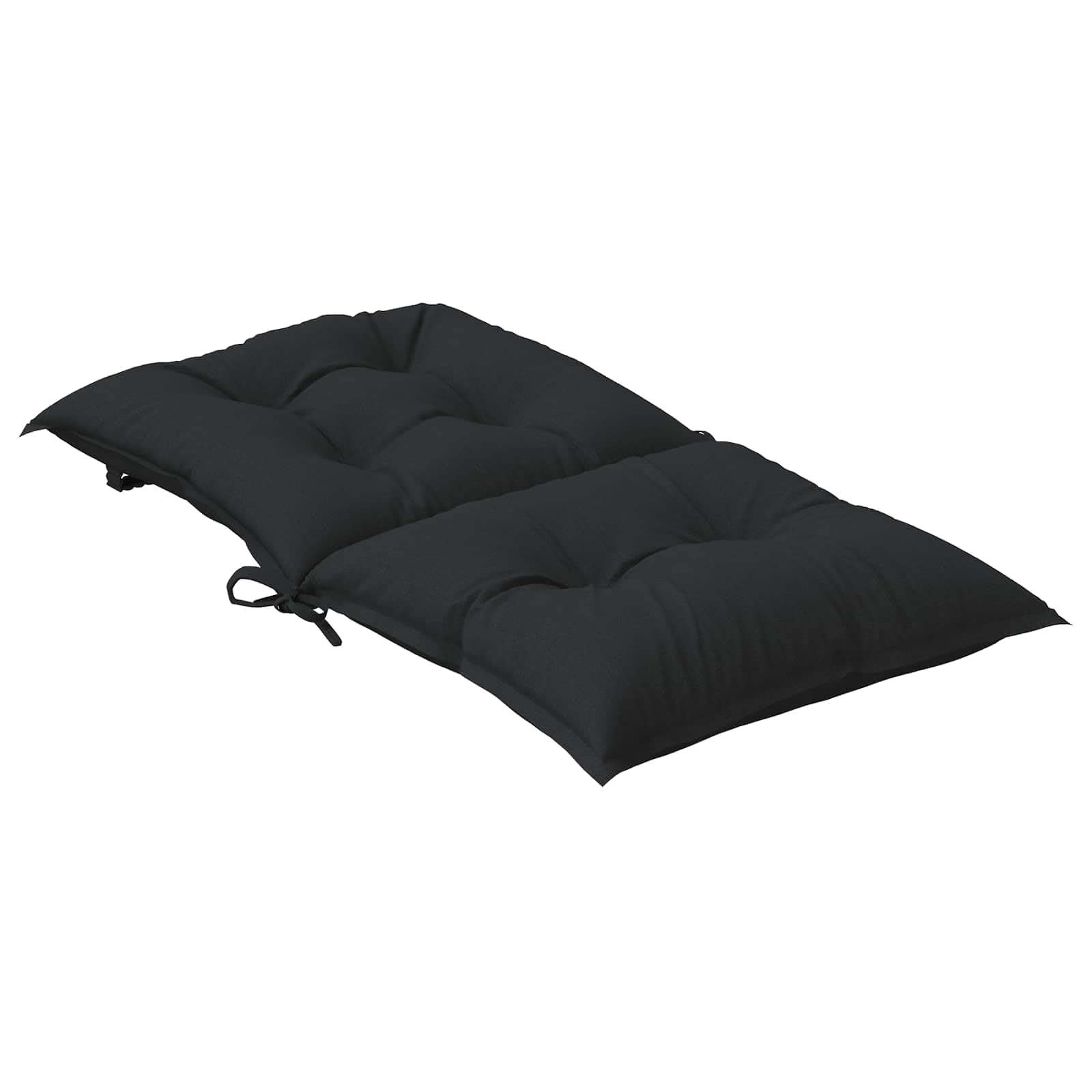 Lot de 2 Coussins de Chaise à Dossier Bas - Noir chiné - en Polyester - 100 x 50 x 7 cm - pour intérieur et extérieur - Convient pour Chaise de Jardin, Chaise de Salle à Manger, Chaise de