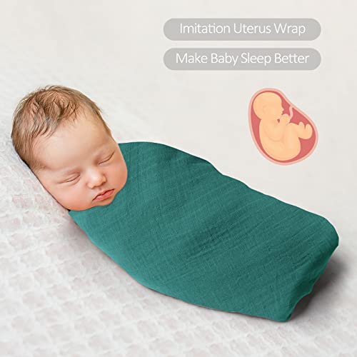 Viviland Swaddle Blanket, Cotton Muslin Swaddle Blanket For Boys Girls, 4 Pack Baby Swaddle Blanket Muslin Swaddle Receiving Blanket For Newborn, Muslin Blanket Soft Silky & Breathable, 47 X 47 Inch #TOP3