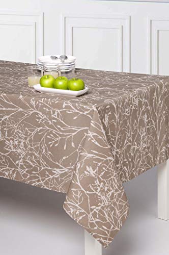 atenas home textile Tovaglia antimacchia Modello Albero, Verde, 100 x 150