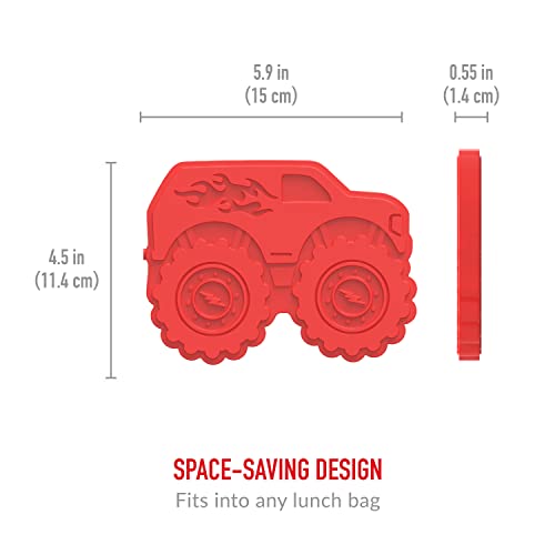 Bentgo® Buddies Reusable Ice Packs - Slim Ice Packs For Lunch Boxes, Lunch Bags, And Coolers - Multicolored 4-Pack (Truck) #TOP4