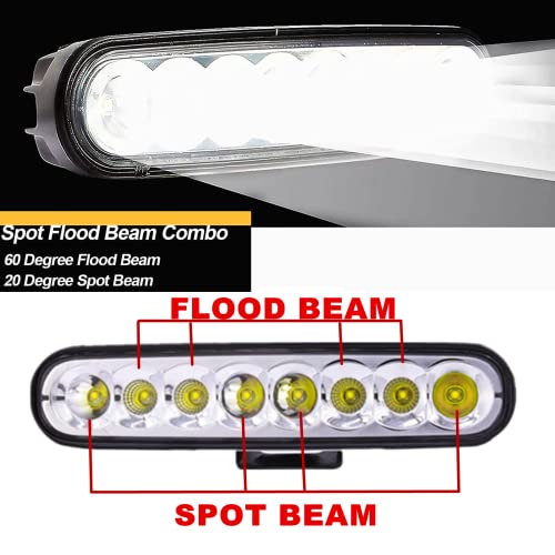 6inch LED Light Bar -40W Led Light Pods Waterproof Work Light Off Road Driving Light Flood Spot Beam Combo Fog Light for Truck Pickup ATV SUV UTV Boat