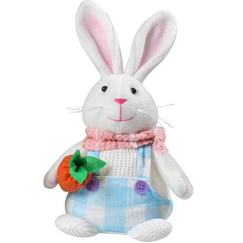 Easter Light-Up Bunny doll, Easter Standing Rabbit Home Decoration Rabbit Statue, Lighting Rabbit Filling Animals Easter Glow Rabbit for Easter Household Desktop Room Home Decor(carrot)