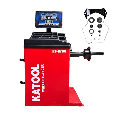 Image of KATOOL KT-B760 Automatic Wheel Balancer with Digital Measurement Ruler Laser Guide, Home Garage & Professional Shop Tools for Tire Repair & Service