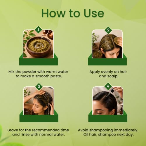 Image of Mehandi /Henna Powder For Deep Conditioning, Root Touch Up, Control Hair Fall & Repairs Damaged Hair With Amla, Shikakai & Brahmi Powder - 500g
