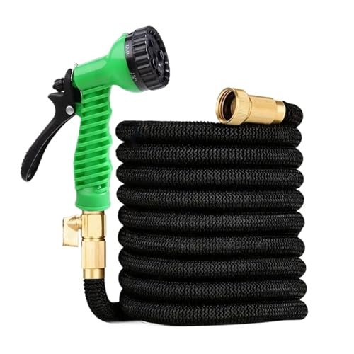 SKDJFHF Retractable stretch hose Flexible Telescopic Water Spray Hose With 8-function Water Gun Is Easy To Use With 3/4 Standard Gardening Tools(50ft)