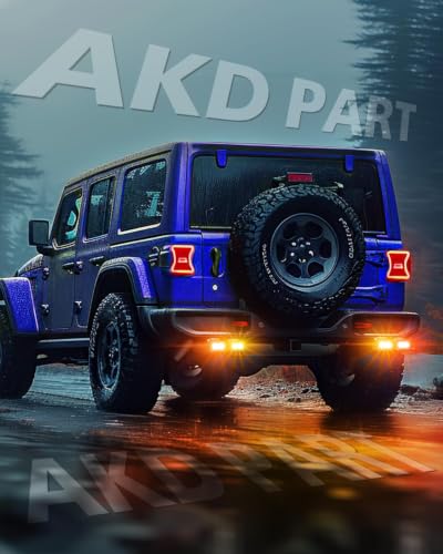 Image of LED Chase Lights Bars, AKD Part 3 inch 80W Diffused CREE LED Pod Lights Yellow Chase Light Bars + Red Emergency Safety Signal Trailer Fishing Hunting Light for Truck Pickup UTV Tractor Boat - Yellow+Red