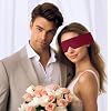 Eychei 2 Pcs Satin Eye Mask for Sleeping, Black and Burgundy Blindfold Silk Sleep Mask, Soft Comfortable Adjustable Blackout Eye Cover V-Shaped Satin Sleep Masks for Women, Men (160 cm/6.3 inch) #4