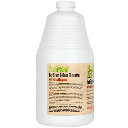 Image of Earthworm Pet Stain Remover & Odor Eliminator- Removes Urine Smell with Natural Enzyme Formula, Fragrance Free Spray - 64 oz