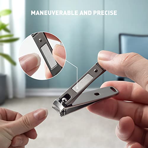 BEZOX 2 Stück Nagelknipser Set für Fingernagel & Zehennagel - Nail Clipper Fingernagel Knipser (Dermatologen entwickelt) Für jeden Nageltyp geeignet