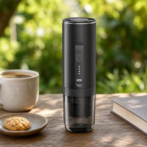 Image of Portable Espresso Maker 20 Bar Pressure Portable Espresso Machine USB-Charging Self-Heating Coffee Maker