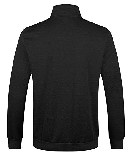 Rdruko Men's Athletic Casual Tracksuit 2 Piece Full Zip Jacket Sweatsuit Outfit Jogger Fleece Set(Black, Us L) #TOP5