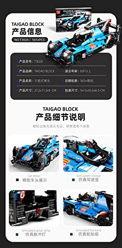 litodinogo TGL T3026 Technik Zurückziehen Auto Bausteine,Modellauto-Bausatz, Spielzeugauto, Rennauto,Rennwagen für… – Bild 5