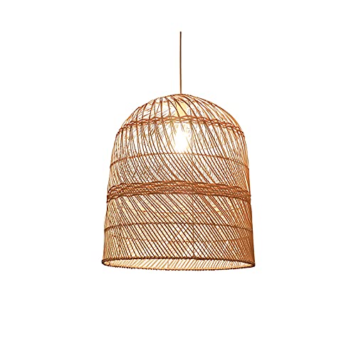 Lustre à dôme tissé en rotin ZH1YFD pour sublimer un couloir sombre et sans vie