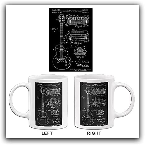 1955 - Gibson - Guitarra Les Paul - Taza de arte de patentes