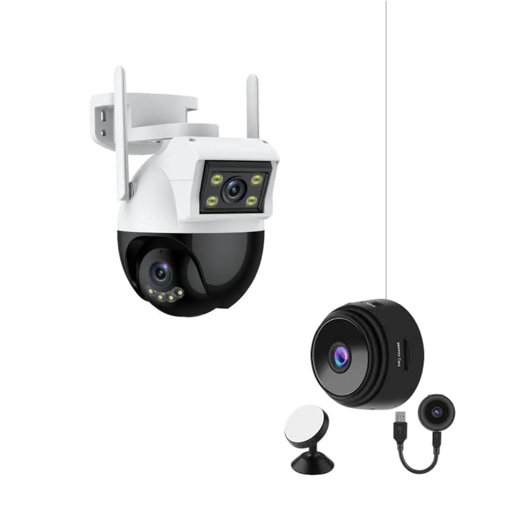 2k PTZ Auto Tracking Night Vision 360° CCTV Outdoor Wireless Security Home IP WiFi Camera，Binocular Surveillance，1+1 Lens，Two Way Audio Waterproof IP66 | with Free Magnetic Spy Camera-image-12