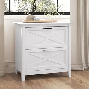 Bush furniture key west lateral file cabinet modern farmhouse 2 drawer file cabinet for home office  urban country home decor