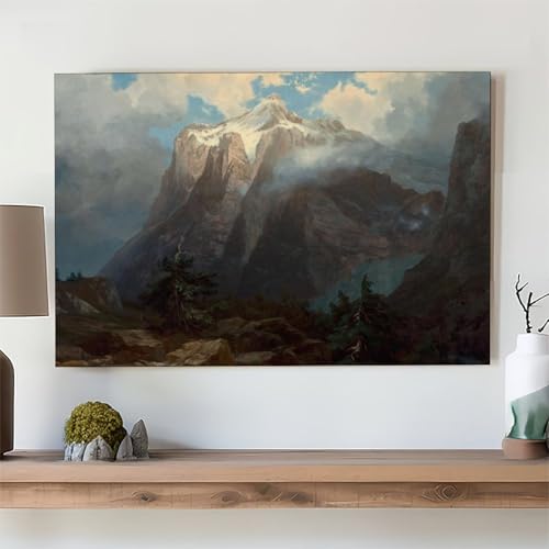 Impression sur toile Mount Brewer Albert Bierstadt de qualité musée - 4