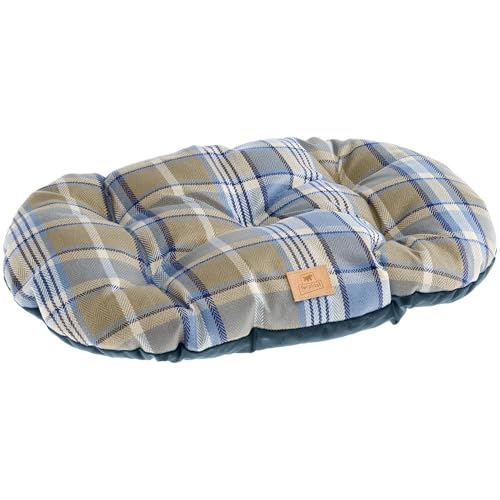 Ferplast Hundebett Hundekissen Katzenkissen Hundesofa für kleine Hunde, Katzenbett, 78 x 50 x 15 cm Waschbar Blau