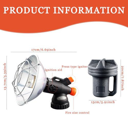 Chauffage de camping réglable à économie de gaz et portable - 7