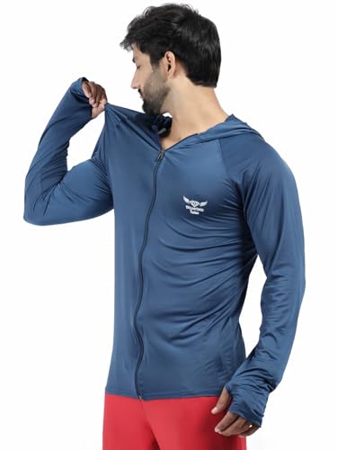 Image of Diamond Fashion Men's Gym Hoodie Jacket | Lightweight Stretchable Activewear for Workout, Running & Fitness | Quick Dry Full Zip Sports Hoodie for Men