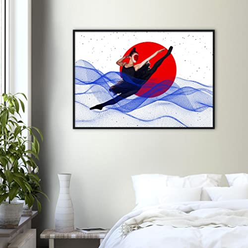 Impression d'art ballerine japonaise - Solution mur blanc 30x40 - 2