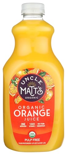 Uncle Matt's Organic Orange Juice Pulp Free, 52 Fl Oz Bottle