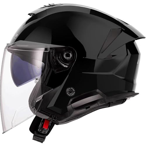 Casque jet LS2 Verso II Solid finition Gloss Black XS haut de gamme