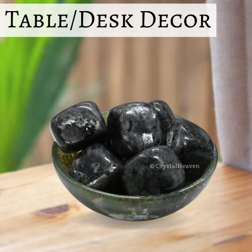 Image of Larvikite Crystal Healing Tumbled Stone, Natural Polished Crystals for DIY Crafts, Manifestation, Meditation, Pooja Feng Shui and Reiki Healing (30 Grams)