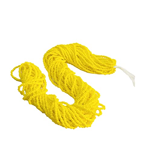 Perlin Seed Beads 2 mm Preciosa Ornela Czech 9000 Pieces CZ Glass Beads 11/0 24 on Multiple Strands (Yellow Opaque) - Image 3