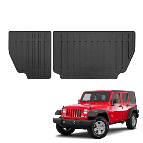 Wqyimat Custom for 2007-2018 Jeep Wrangler JK 4 Door Rear Seat Backrest Mat All Weather TPE Rubber Protection Mat (for Jeep Wrangler JK Backrest Mat)