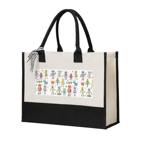 Sac fourre-tout réutilisable et spacieux en toile pour femme