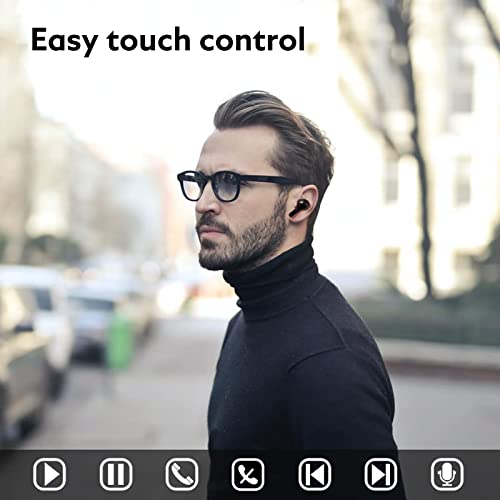 Auriculares-Bluetooth-QCY-T13-Auriculares-Inalambricos-Bluetooth-51-con-Cancelacion-de-Ruido-con-4-Microfonos-Incorporados-IPX5-Impermeable-Negro