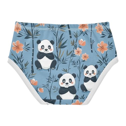Wusikd Cute Panda Girls' Underwear Cotton Leaves Girls Briefs Soft Toddler Underwear 2T2