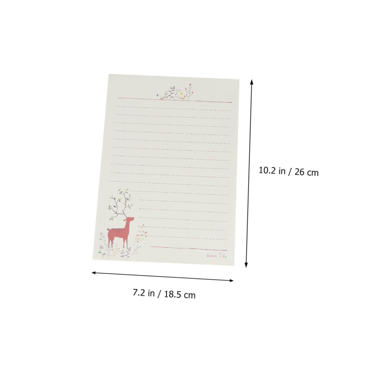 Tofficu 150feuilles Papier à Lettres Motifs De Cerfs De Papeterie Romantique pour Correspondance De Design Élan pour Cartes Et Lettres Personnalisées